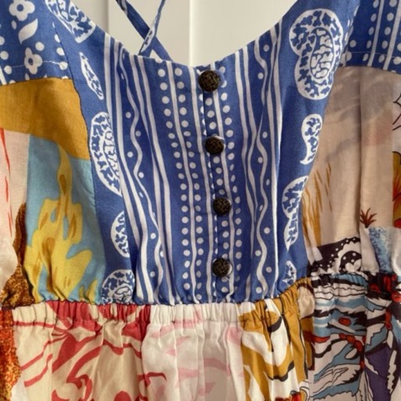 QUIKSILVER Maxi Patchwork Print Back Lace Up Dress - Picture 3 of 7